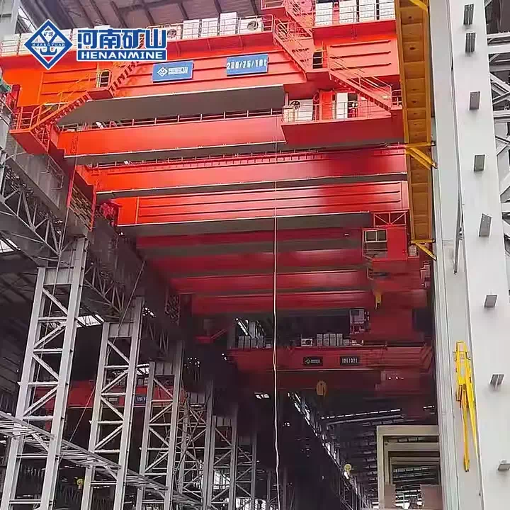 Heavy Duty Four Girder Foundry Crane