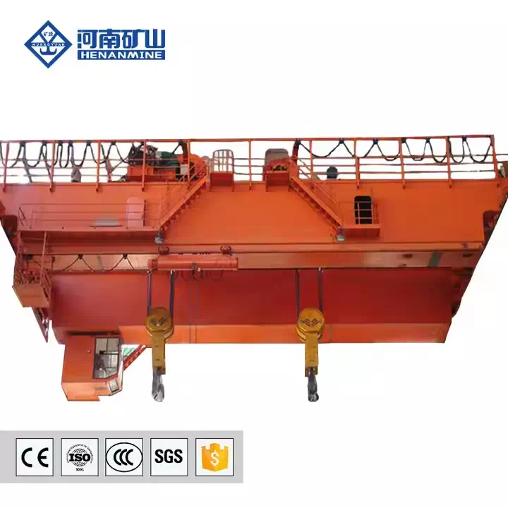 Heavy-duty Dual Hoist Overhead Crane with double hook system