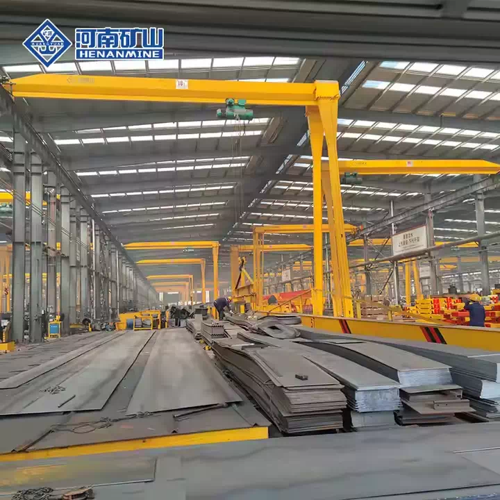 Workshop-Friendly Semi Gantry Crane with Electric Hoist