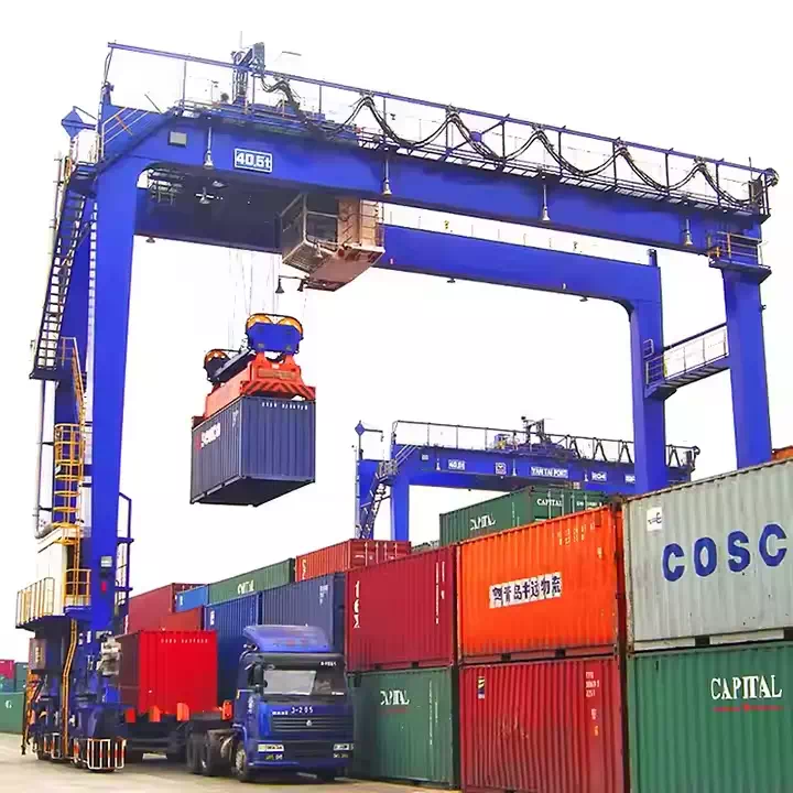 Heavy-Duty Rubber Tyre Port Crane