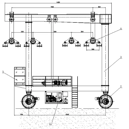 Adjustable Straddle Beam Launching System