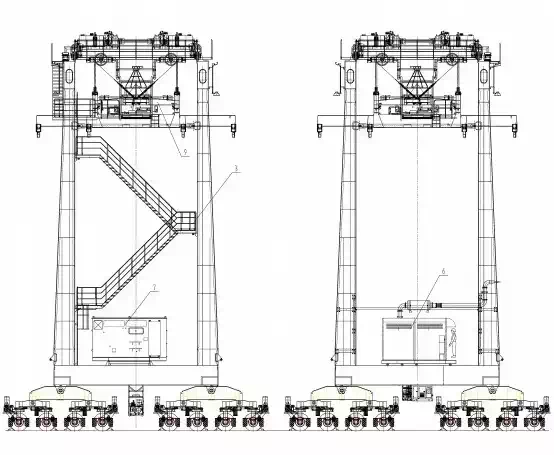 Tyre-Mounted Container Gantry Crane