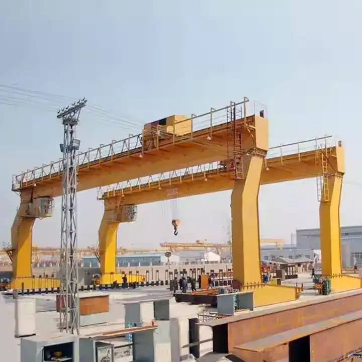 Compact L-Shaped Single Girder Gantry Crane with Hoist for Workshops